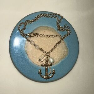 Gold Nautical Necklaces - Anchor Necklace - Shark Tooth Necklace